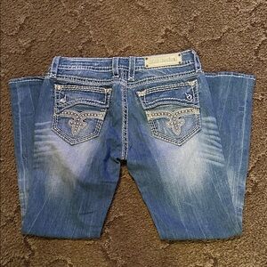 Rock Revival Denim Jeans with Embellished Details